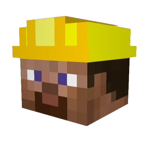 Henive Minecraft avatar head, 3D render