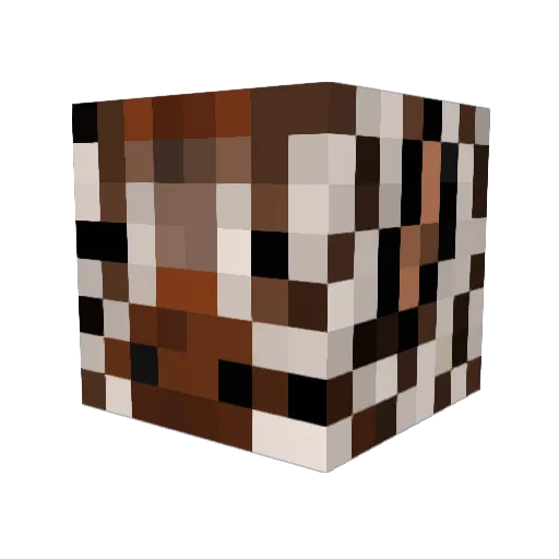 Henkefa Minecraft avatar head, 3D render