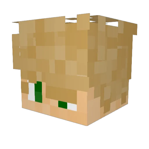 Henkie002 Minecraft avatar head, 3D render
