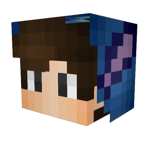Henleh Minecraft avatar head, 3D render