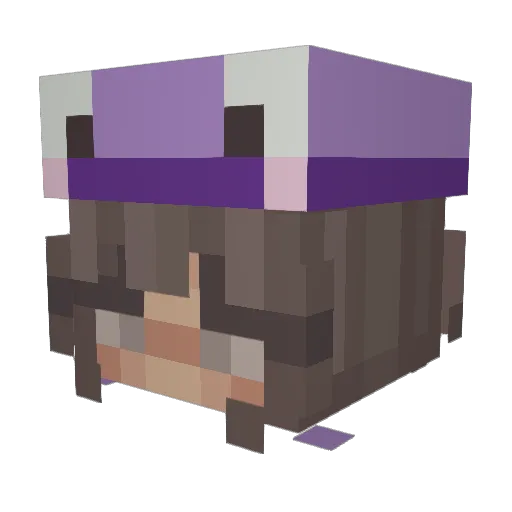 Henlou Minecraft avatar head, 3D render