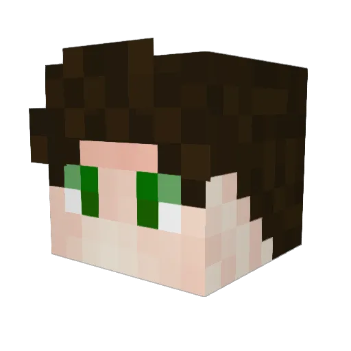 Henn3ft Minecraft avatar head, 3D render