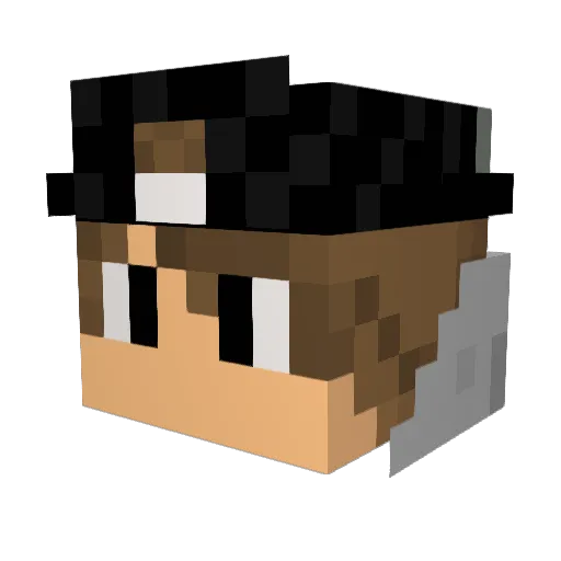 Hennadoc Minecraft avatar head, 3D render