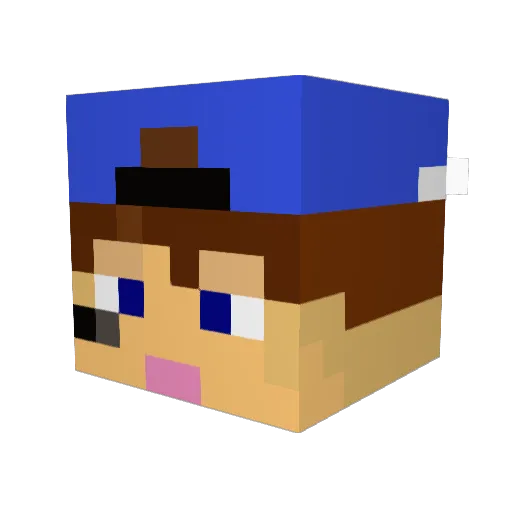 HennersHD Minecraft avatar head, 3D render