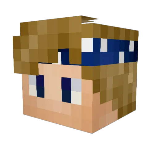 HennersHG Minecraft avatar head, 3D render