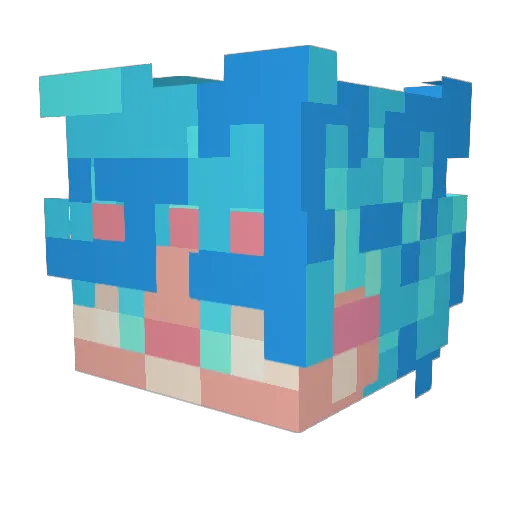 Henni_BK Minecraft avatar head, 3D render