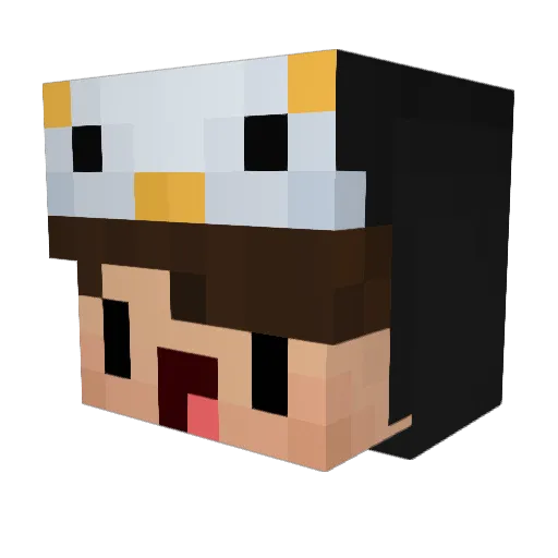 Henniiii Minecraft avatar head, 3D render