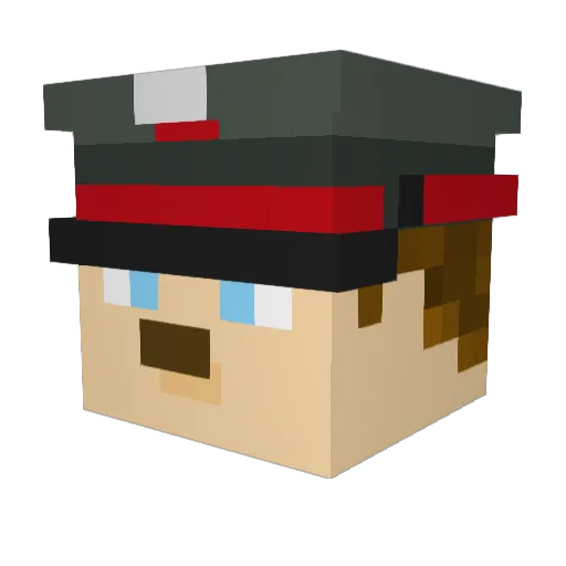 HenningDiddi Minecraft avatar head, 3D render