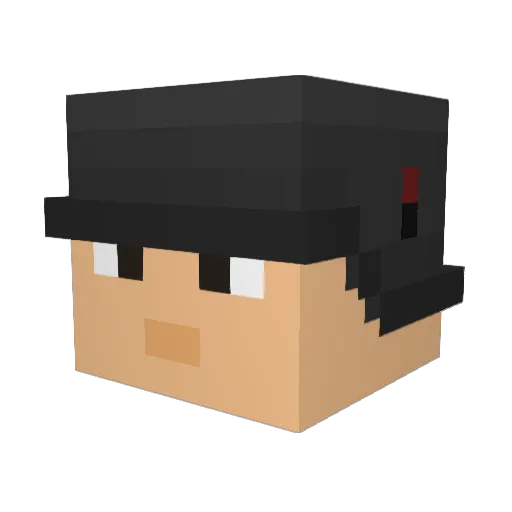 HennoYT Minecraft avatar head, 3D render