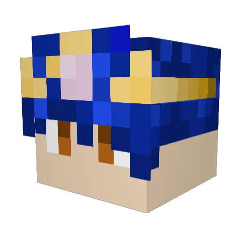 HennyHoneybee Minecraft avatar head, 3D render