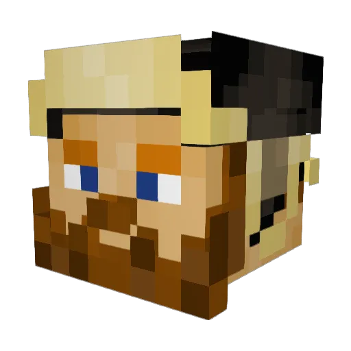 HennyLDo Minecraft avatar head, 3D render