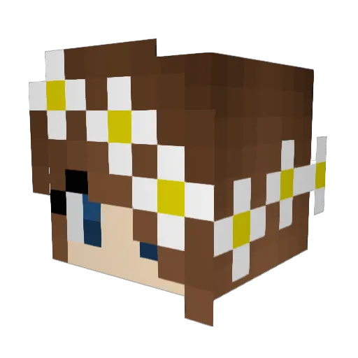 HennyPerkins Minecraft avatar head, 3D render