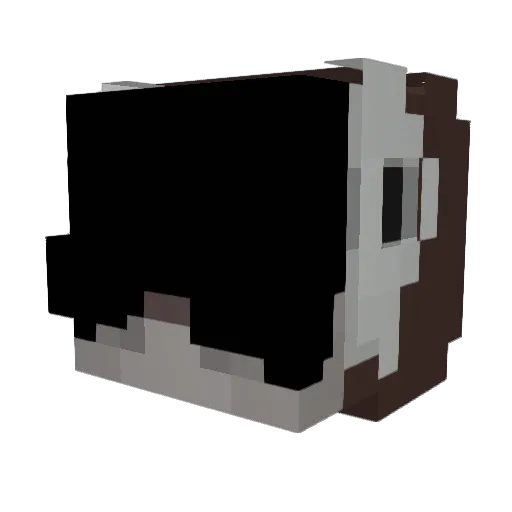 Hennyhelly Minecraft avatar head, 3D render