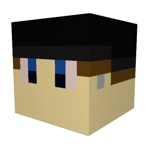 Henos7y Minecraft avatar head, 3D render