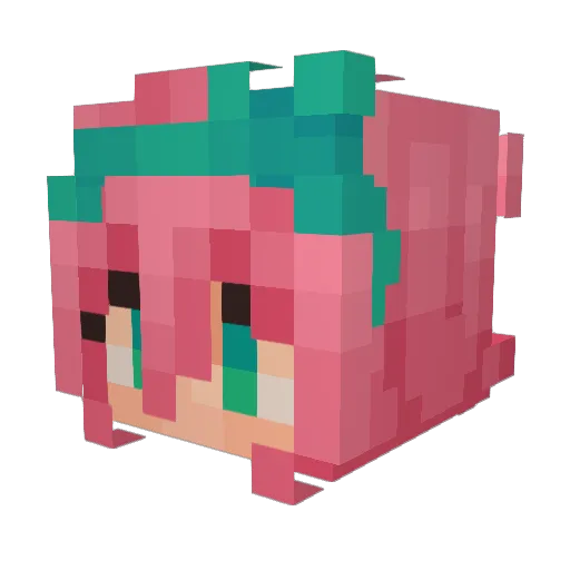 Henoty_ Minecraft avatar head, 3D render