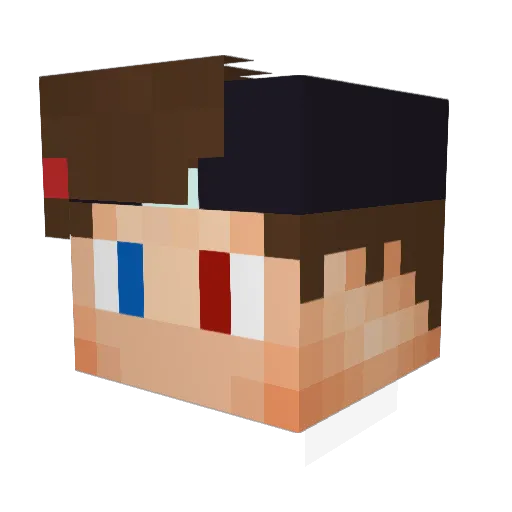 Henqes Minecraft avatar head, 3D render