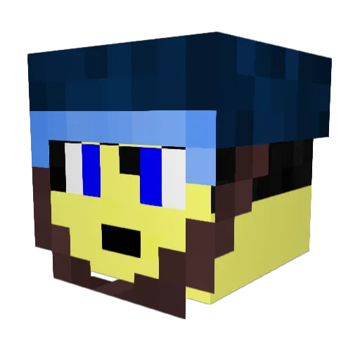 HenriS121 Minecraft avatar head, 3D render
