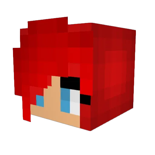 HenriSan Minecraft avatar head, 3D render