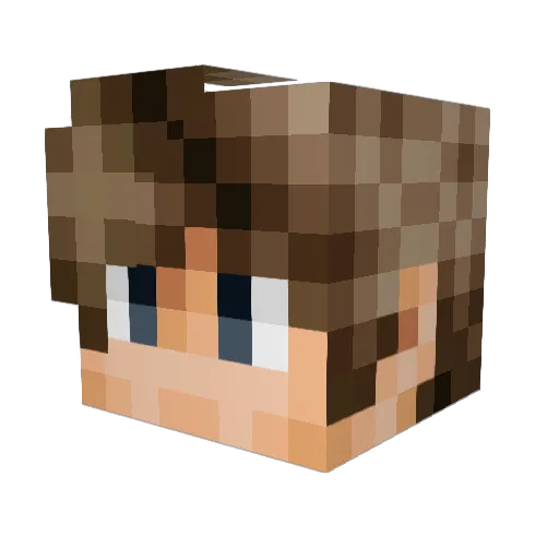 HenriXV Minecraft avatar head, 3D render