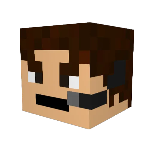Henri_407 Minecraft avatar head, 3D render
