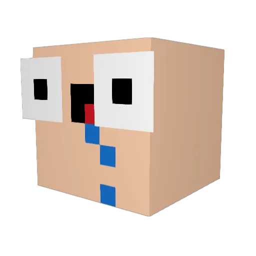 Henri_HD_ Minecraft avatar head, 3D render