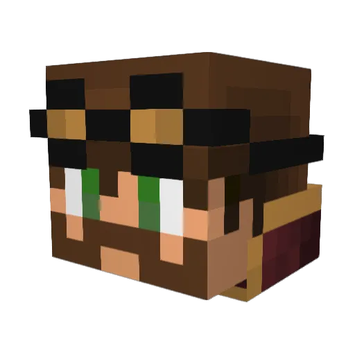 Henri_Jason Minecraft avatar head, 3D render