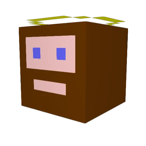Henrigizo Minecraft avatar head, 3D render