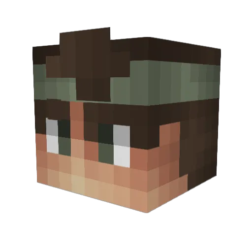 Henriii11 Minecraft avatar head, 3D render