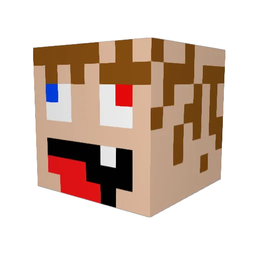 HenrikFJensen Minecraft avatar head, 3D render