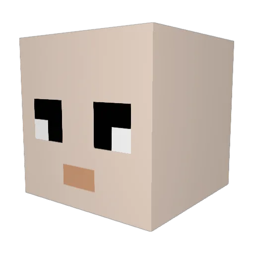 HenrikH1 Minecraft avatar head, 3D render
