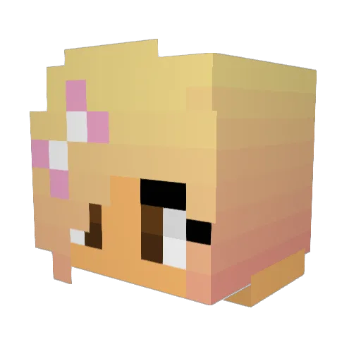 Henrike2000 Minecraft avatar head, 3D render