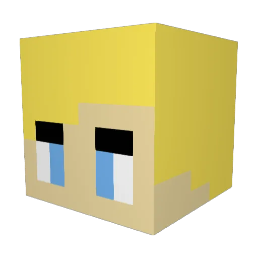 Henrikki1998 Minecraft avatar head, 3D render