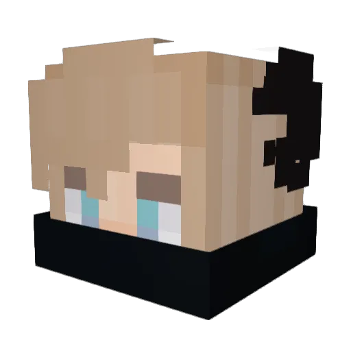 Henrikooo Minecraft avatar head, 3D render