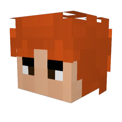 Henrikstor Minecraft avatar head, 3D render