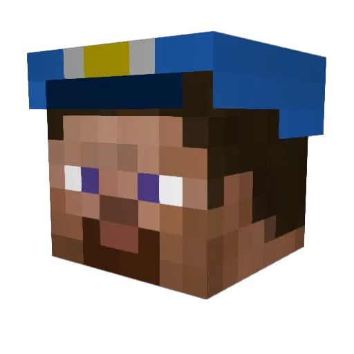 Henriktigers Minecraft avatar head, 3D render