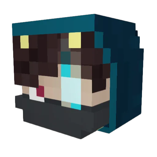 HenriqueLB Minecraft avatar head, 3D render