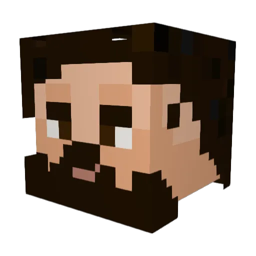 Henrixounez Minecraft avatar head, 3D render