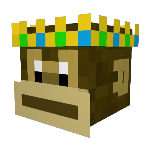 Henry2Two Minecraft avatar head, 3D render