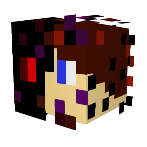 Henry97_ Minecraft avatar head, 3D render
