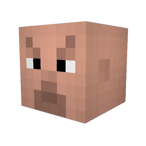 HenryBozzz Minecraft avatar head, 3D render