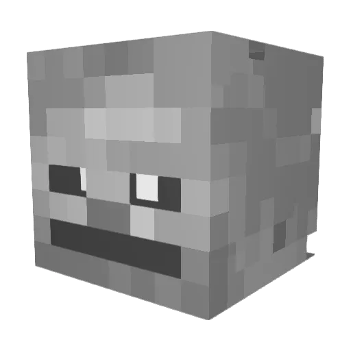 HenryGhost Minecraft avatar head, 3D render
