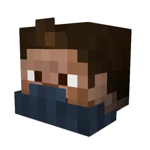 HenryHanks45 Minecraft avatar head, 3D render