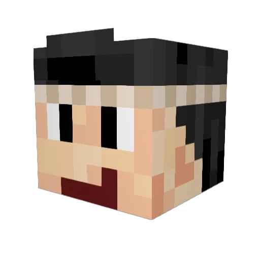 HenryLOLTV Minecraft avatar head, 3D render