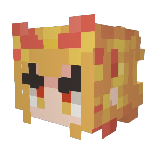 HenryRoh_1 Minecraft avatar head, 3D render