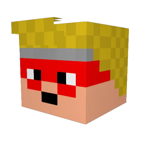 Henry_D4nger Minecraft avatar head, 3D render