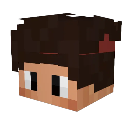 Henryfries Minecraft avatar head, 3D render