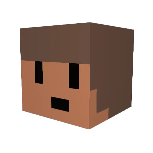 Henrygg Minecraft avatar head, 3D render