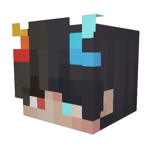 Henryhuan Minecraft avatar head, 3D render