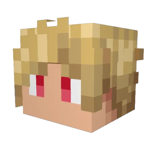 Henryones Minecraft avatar head, 3D render