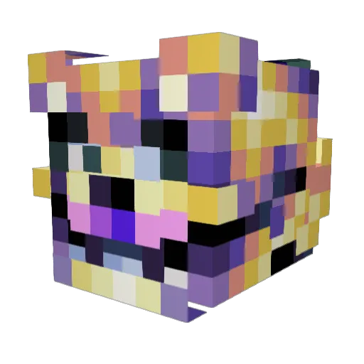 Hensaurusrex Minecraft avatar head, 3D render